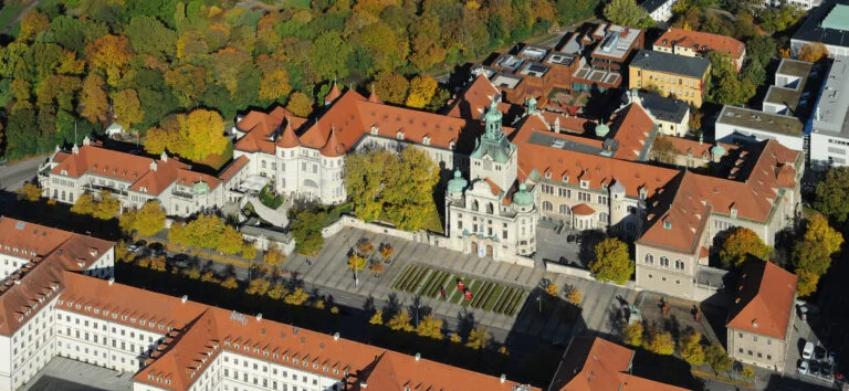 Aerial image of Bavarian National Museum (view from the south)