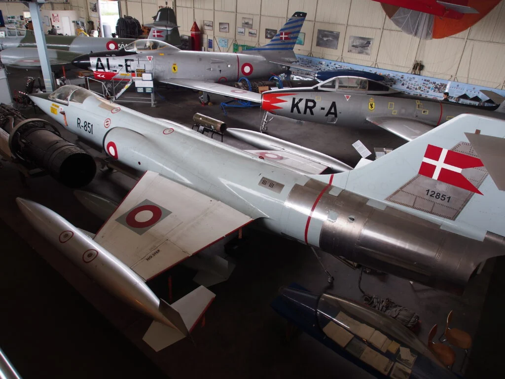 F104 Starfighter R-851 (12851), photographed at the Aalborg Forsvars- og Garnisonsmuseum