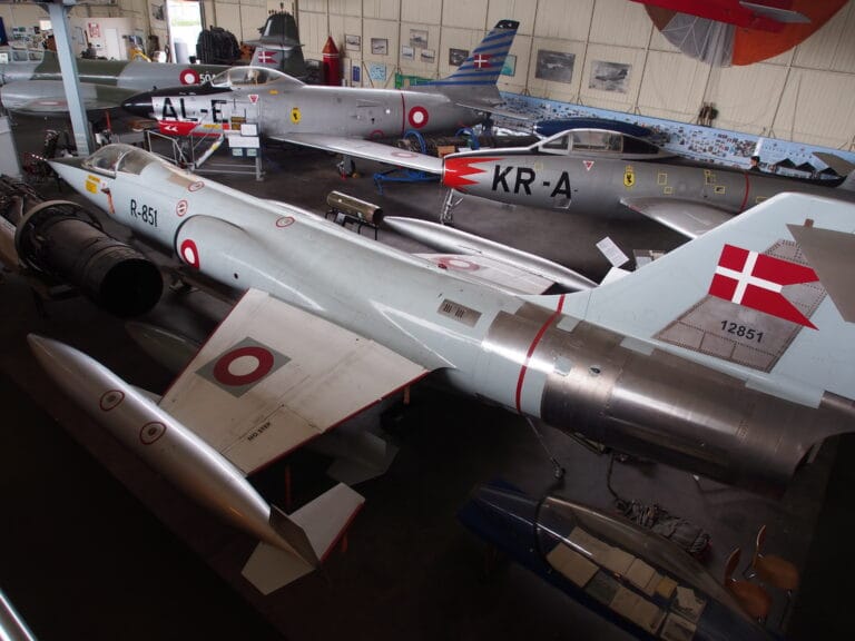 F104 Starfighter R-851 (12851), photographed at the Aalborg Forsvars- og Garnisonsmuseum