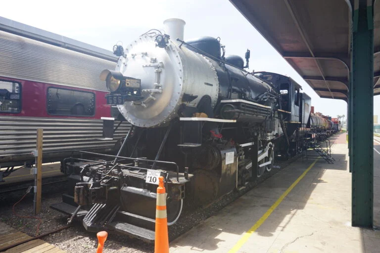 Galveston Railroad Museum March 2022 44 (Center for Transportation and Commerce 1922 Alco 2-8-0 No. 555)
