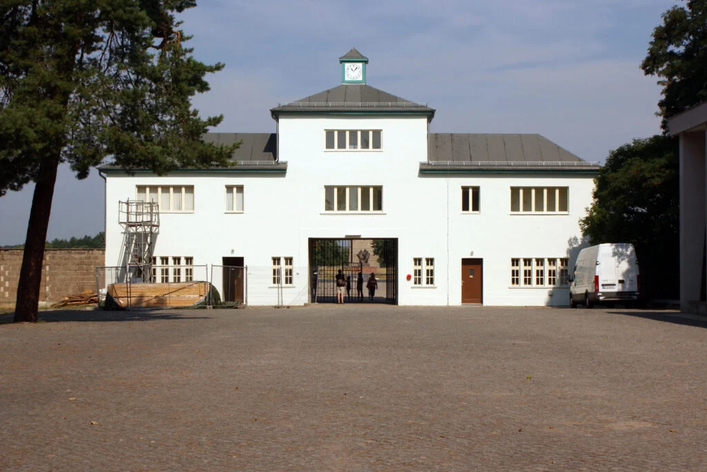 Concentratiekamp Sachsenhausen Hoofdingang Oranienburg, Duitsland