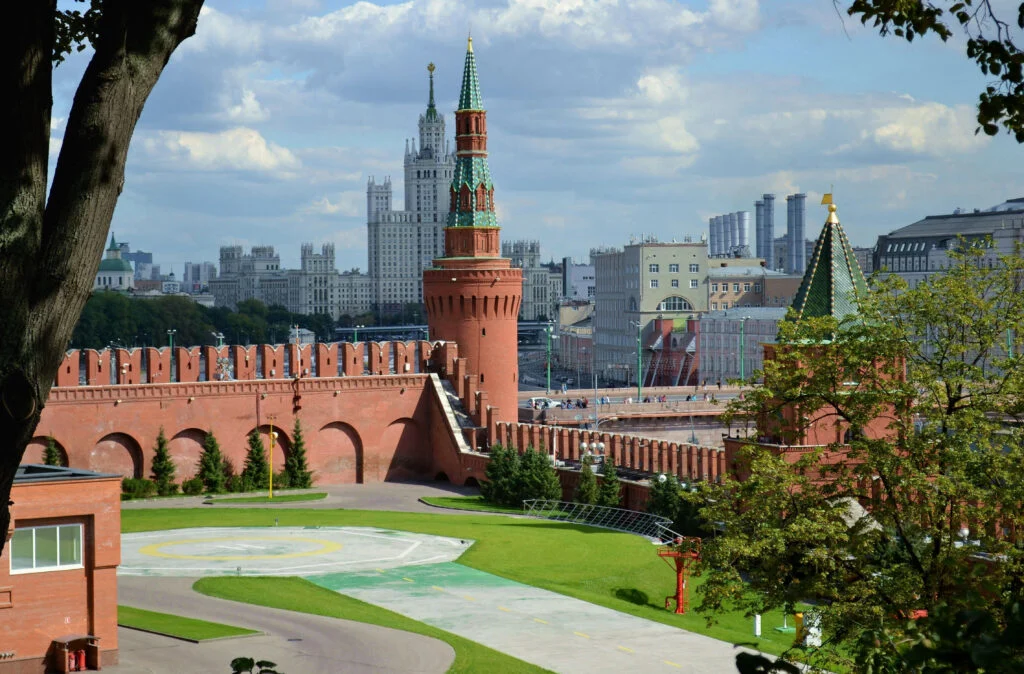 Helipad in Moscow Kremlin 2014