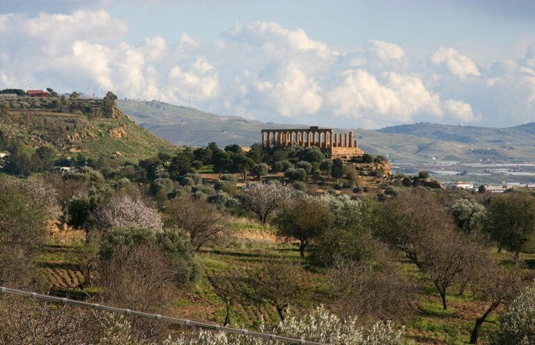 Temple of Hera seen from the Musem - Agrigento - Italy 2015