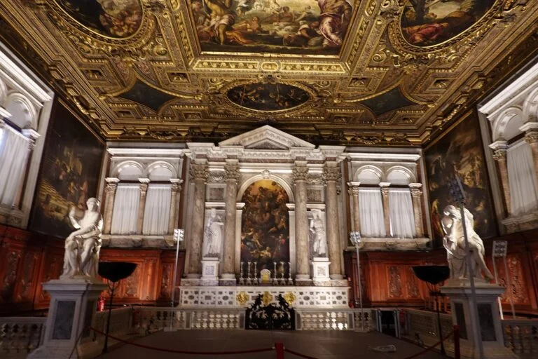 Upper hall of the Scuola Grande di San Rocco, Venice, with paintings by Tintoretto, 1575-81 (10)